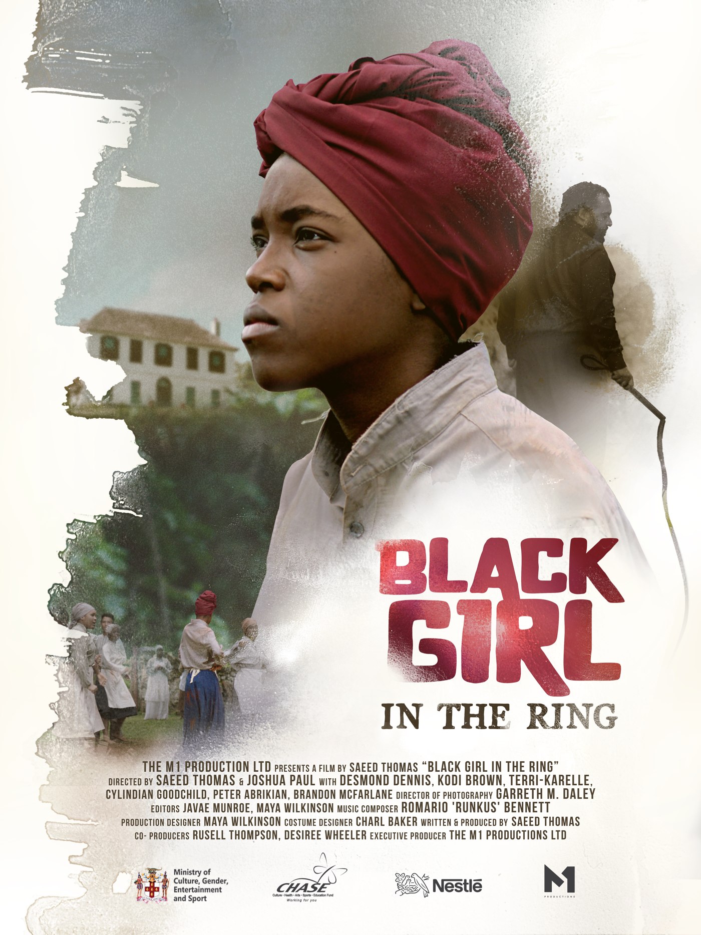 Black Girl in the Ring official poster, a young Maroon woman in a red head wrap